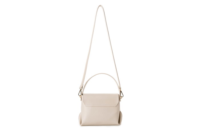 Lucky Bees 1242 Bolso Bandolera Crema, Piel de Polivinilo, 25x11x17cm